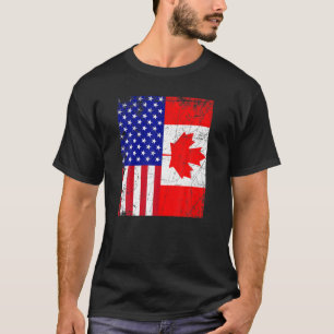 T-shirt Drapeau canadien américain Canada 4 juillet