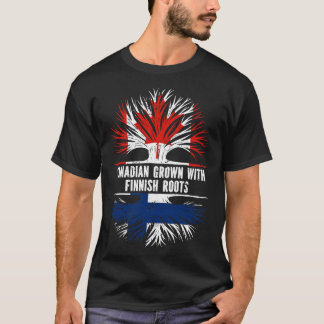 T-shirt Drapeau canadien avec racines finlandaises Canada