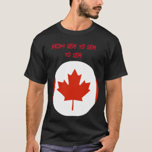 T-shirt Drapeau canadien avec texte personnalisable