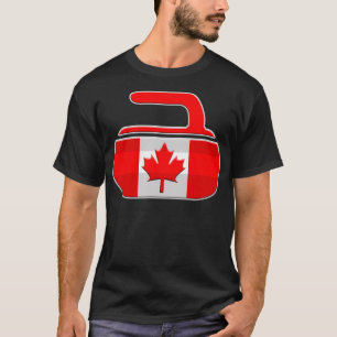 T-shirt Drapeau canadien de curling Stone Art Canada de cu