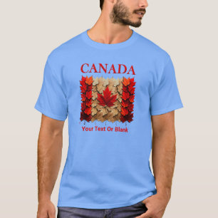 T-shirt Drapeau canadien de la feuille d'érable d'automne