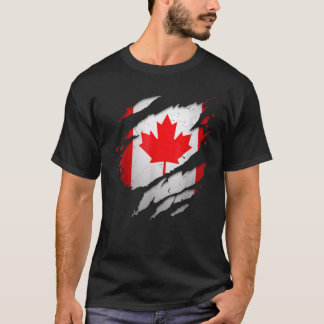 T-shirt Drapeau canadien déchiré