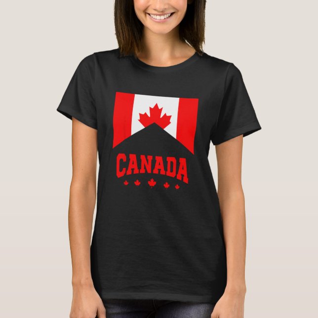 T-shirt Drapeau canadien Drapeau canadien Carte des racine (Devant)