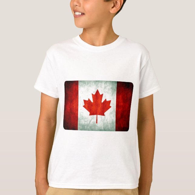T-shirt Drapeau canadien en détresse (Devant)