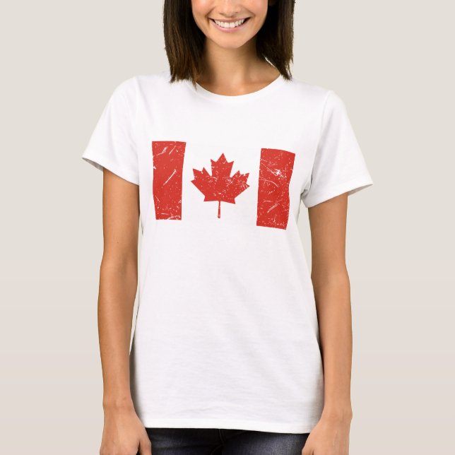 T-shirt Drapeau canadien féminin (Devant)