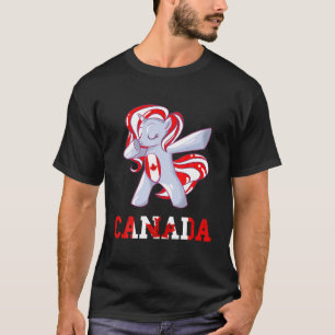 T-shirt Drapeau canadien Feuille d'érable Unicorne Racines