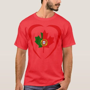 T-shirt Drapeau canadien multinational portugais Hea