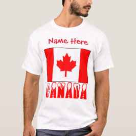 T-shirt Drapeau canadien personnalisé pour hommes de patri