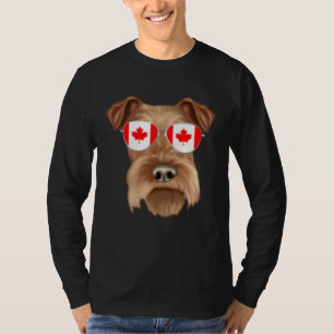 T-shirt Drapeau Canadien Terrier Irlandais Chien Canada Po