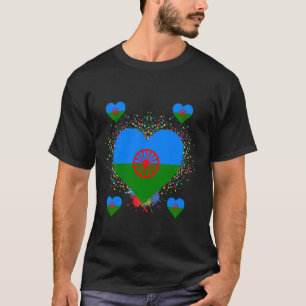 T-shirt Drapeau cardiaque Bandera Gitana - International R
