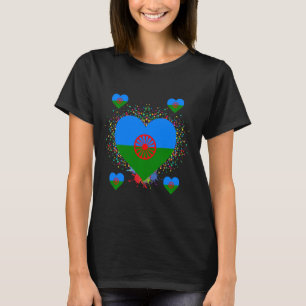 T-shirt Drapeau cardiaque Bandera Gitana - International R