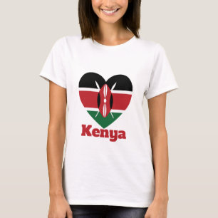 T-shirt Drapeau cardiaque du Kenya