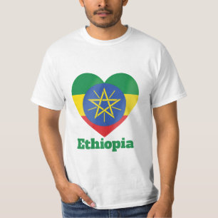 T-shirt Drapeau cardiaque en Éthiopie