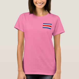 T-Shirt Drapeau + Carte du Costa Rica