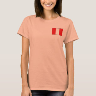 T-Shirt Drapeau + Carte du Pérou