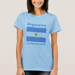 T-Shirt Drapeau + Carte + Texte Argentine
