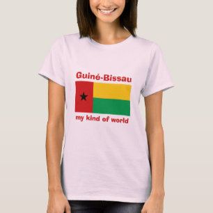 T-Shirt Drapeau + Carte + Texte de Guinée-Bissau