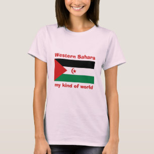 T-shirt Drapeau + Carte + Texte du Sahara occident