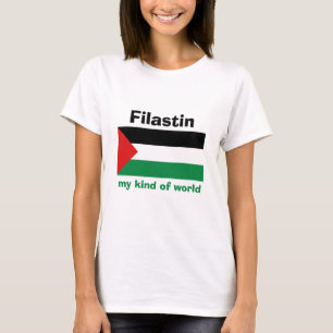 T-Shirt Drapeau + Carte + Texte Palestine