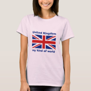 T-Shirt Drapeau + Carte + Texte Royaume-Uni