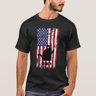 T-shirt Drapeau Chat Ce Chat Noir Meurtre Chat Avec Machin