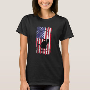 T-shirt Drapeau Chat Ce Chat Noir Meurtre Chat Avec Saw Ma
