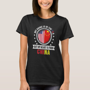 T-shirt Drapeau Chilien Américain Cœur du Chili Américain 