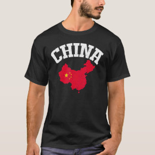 T-shirt Drapeau chinois pour les femmes vintages