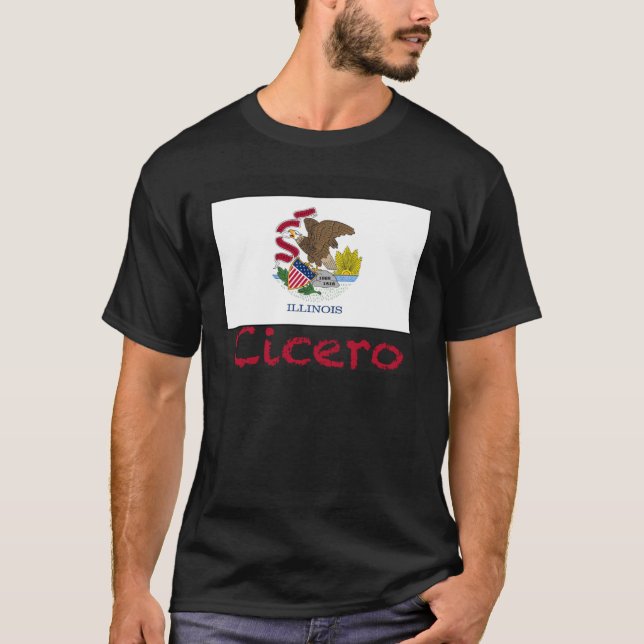 T-shirt Drapeau Cicero Illinois Souvenir USA (Devant)
