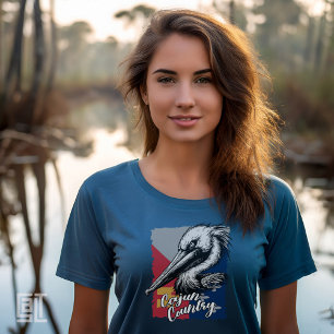 T-shirt Drapeau classique vintage de la campagne cajun et