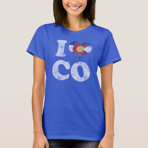 T-shirt Drapeau Co du Colorado du coeur I