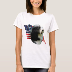 T-shirt Drapeau Collie hérissé
