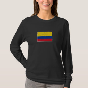 T-shirt Drapeau Colombie avec Colo National Colombien Vint