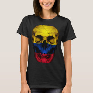 T-shirt Drapeau Colombie crâne racines colombiennes Fière