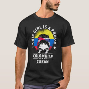 T-shirt Drapeau Colombie Cuba Femme Adulte Fille Citoyenne