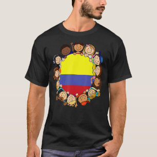 T-shirt Drapeau Colombie Enfant Colombien garçon fille his