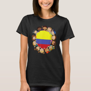 T-shirt Drapeau Colombie Enfant Colombien garçon fille his
