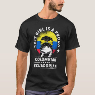 T-shirt Drapeau Colombie Équateur Femmes Fille Citoyenne P