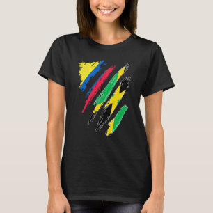 T-shirt Drapeau Colombie Jamaïque Grosse patriote Pays Str