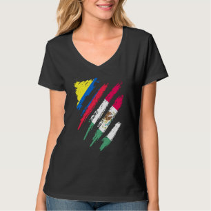 T-shirt Drapeau Colombie Mexique Cultivé Patriote Country