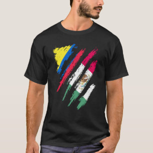 T-shirt Drapeau Colombie Mexique Gros Patriot Stripes pays
