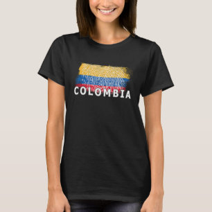 T-shirt Drapeau Colombie Nationalité État Origine Voyage