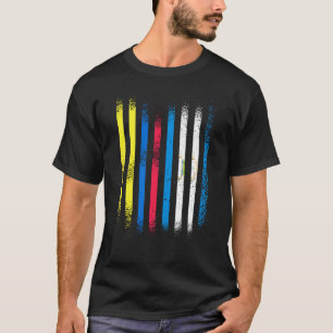 T-shirt Drapeau Colombie Nicaragua Gros Pays Drapeaux Pays