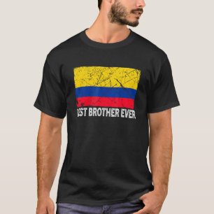 T-shirt Drapeau Colombie Rétro Meilleur Frère Jamais Père 