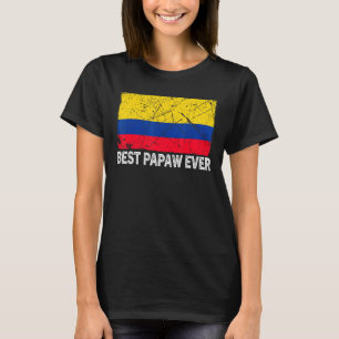 T-shirt Drapeau Colombie Rétro Meilleure Fête des pères de
