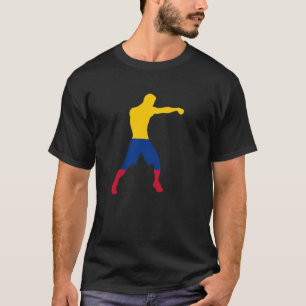 T-shirt Drapeau colombien boxeur homme silhouette