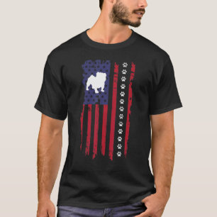T-shirt Drapeau cool Drapeaux Américains Et Chiens Patriot