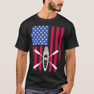 T-shirt Drapeau cool Kayak Pour Kayak Fishing USA