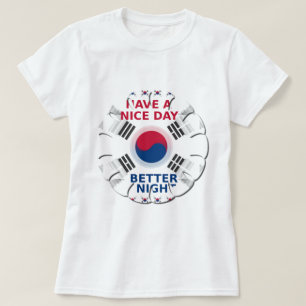 T-shirt Drapeau coréen design "Ayez une belle journée"