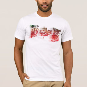 T-shirt Drapeau couleur feuille d'érable Mosaïque brandiss